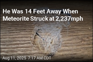 He Was 14 Feet Away When Meteorite Struck at 2,237mph