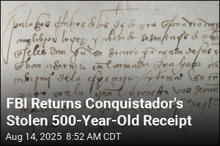 FBI Returns Conquistador&#39;s Stolen 500-Year-Old Receipt