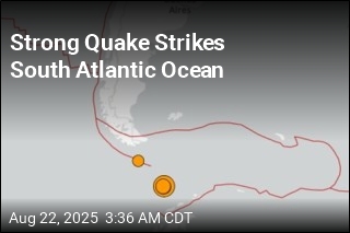 Strong Quake Strikes South Atlantic Ocean