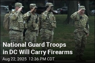 National Guard Troops in DC Will Carry Firearms