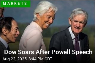 Dow Soars After Powell&#39;s Speech