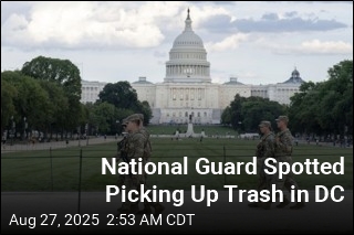 National Guard Seen Picking Up Trash in DC