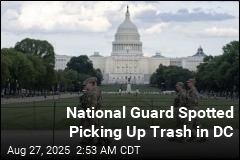 National Guard Seen Picking Up Trash in DC