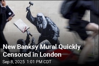 New Banksy Mural Quickly Censored in London