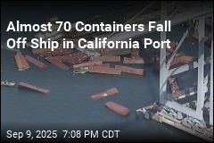 Almost 70 Containers Fall Off Ship in California Port
