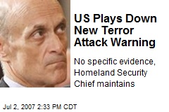 US Plays Down New Terror Attack Warning