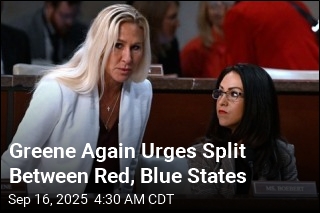 Greene Again Urges Split Between Red, Blue States