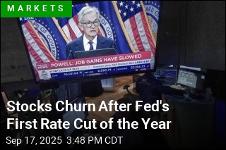 Stocks Churn After Fed&#39;s First Rate Cut of the Year