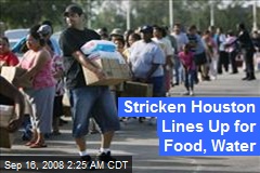 Stricken Houston Lines Up for Food, Water