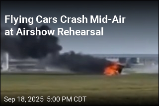 Flying Cars Crash Mid-Air at Airshow Rehearsal