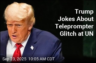 Trump Jokes About Teleprompter Glitch at UN