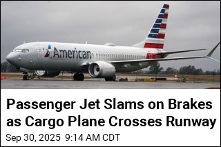 Passenger Jet Slams on Brakes as Cargo Plane Crosses Runway
