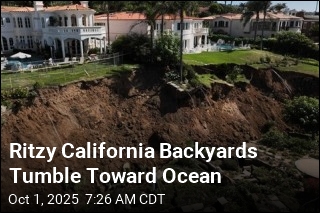 Ritzy California Backyards Sliding Into Ocean