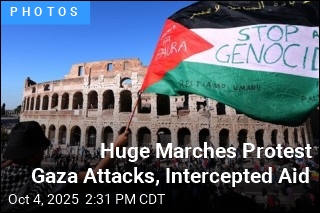Marchers in Europe Decry Gaza Attacks, Intercepted Aid