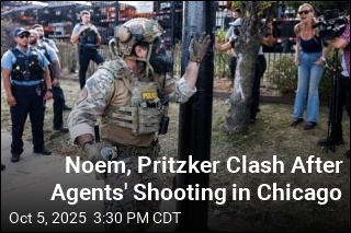 After Agents Shoot Woman, Pritzker, Noem Argue &#39;War Zone&#39;