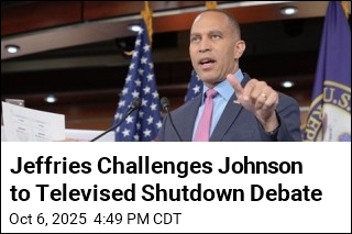 Jeffries Challenges Johnson to Televised Shutdown Debate