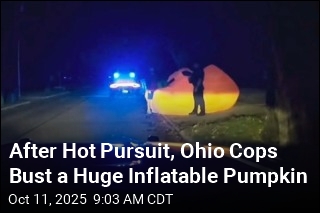 After Hot Pursuit, Ohio Cops Bust a Huge Inflatable Pumpkin