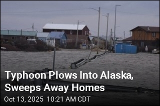 Typhoon Plows Into Alaska, Sweeps Away Homes