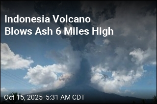 Indonesian Volcano Blows Ash 6 Miles High