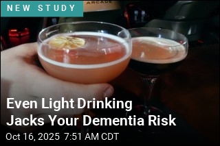 Even Light Drinking Boosts Dementia Risk