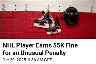 NHL Player Earns $5K Fine for an Unusual Penalty