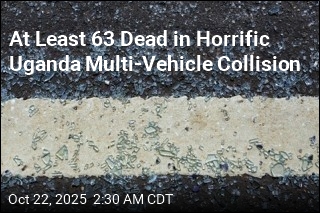 2 Buses Trying to Get Around Traffic Crash Head-On