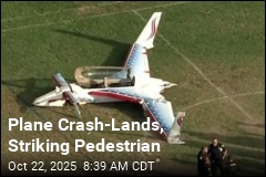 Plane Crash-Lands, Striking Pedestrian