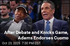 After Debate and Knicks Game, Adams Endorses Cuomo