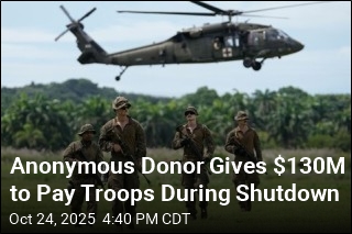Anonymous Donor Gives $130M to Pay Troops During Shutdown