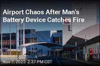 Airport Chaos After Man&#39;s Battery Device Catches Fire