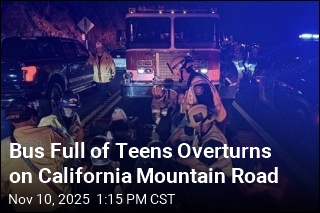 20 Hospitalized After Bus Overturns on California Mountain Road