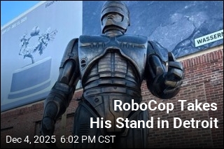 11-Foot RoboCop Finds a Home in Detroit