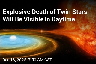 Explosive Death of Twin Stars Will Be Visible in Daytime