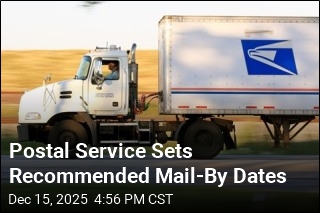 Postal Service Sets Recommended Mail-By Dates