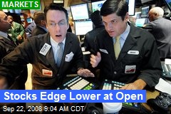 Stocks Edge Lower at Open