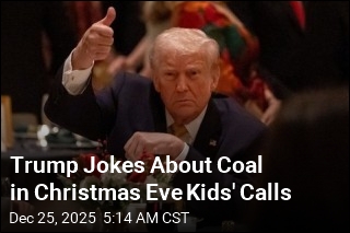 Trump Jokes About Coal in Christmas Eve Kids' Calls