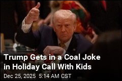 Trump Jokes About Coal in Christmas Eve Kids' Calls