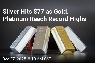 Silver Hits $77 as Gold, Platinum Reach Record Highs