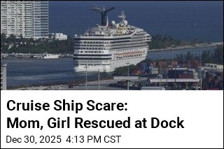 Cruise Ship Scare: Mom, Girl Rescued at Dock