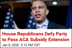 Houses Passes Extending ACA Subsidies With GOP Votes