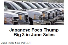 Japanese Foes Thump Big 3 in June Sales