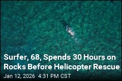 Surfer, 68, Spends 30 Hours on Rocks Before Helicopter Rescue