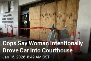 Cops: Woman Rammed Car Into Courthouse, Damages at $200K