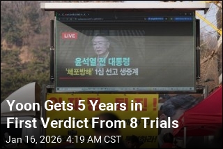 Yoon Gets 5 Years in First Verdict From 8 Trials