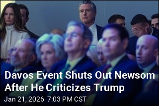 Newsom Says Trump Team Blocked Him From Davos Event