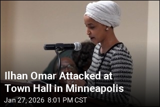 Man Sprays Unknown Substance at Ilhan Omar