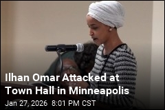 Man Sprays Unknown Substance at Ilhan Omar