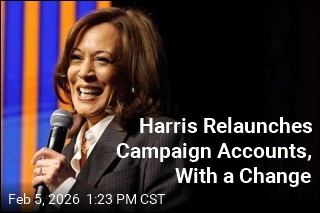 Harris Relaunches Campaign Accounts, With a Change