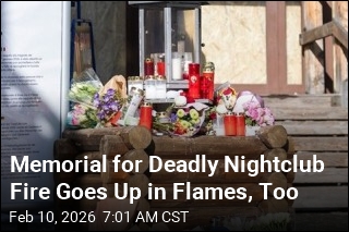 Memorial for Deadly Nightclub Fire Goes Up in Flames, Too