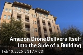 Amazon Drone Delivers Itself Into the Side of a Building